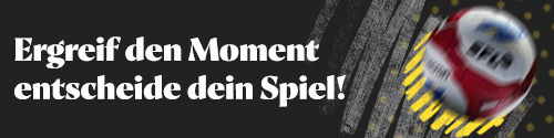 Sportmotiv mit Ball und dem Hinweis Ergreif den Moment